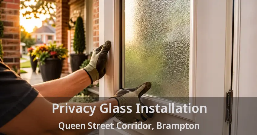 Privacy Glass Installation Queen Street Corridor, Brampton - ON