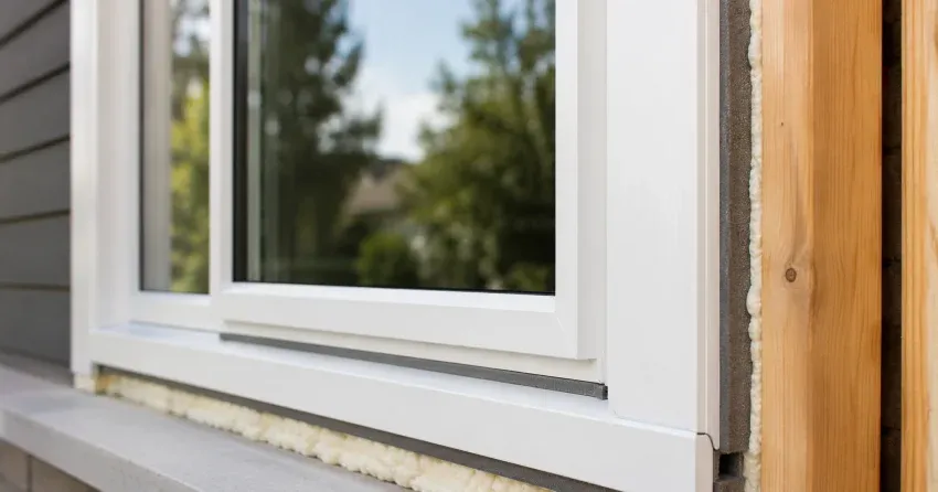 technician installing fiberglass window frame in Bramalea South Industrial, Brampton home