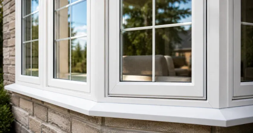 bay window alcove seating area in a living room in Brampton