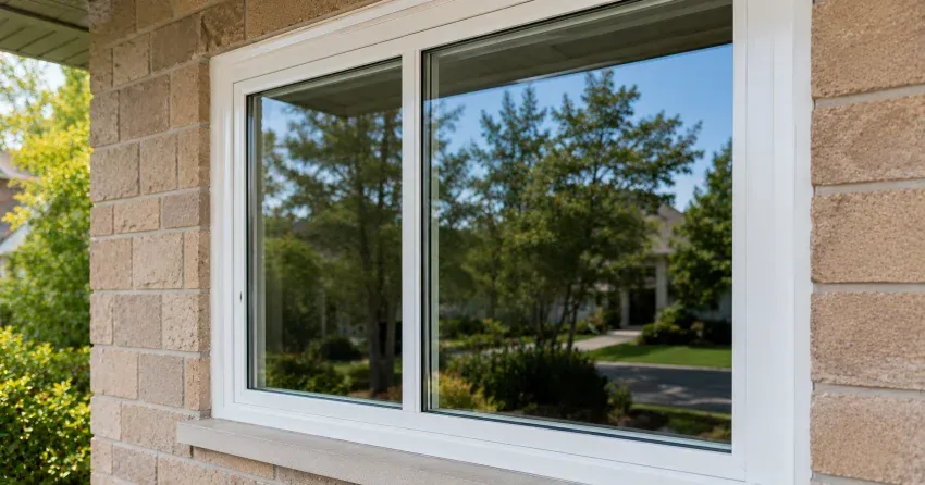 technician installing new insulated glass unit in window frame in Brampton