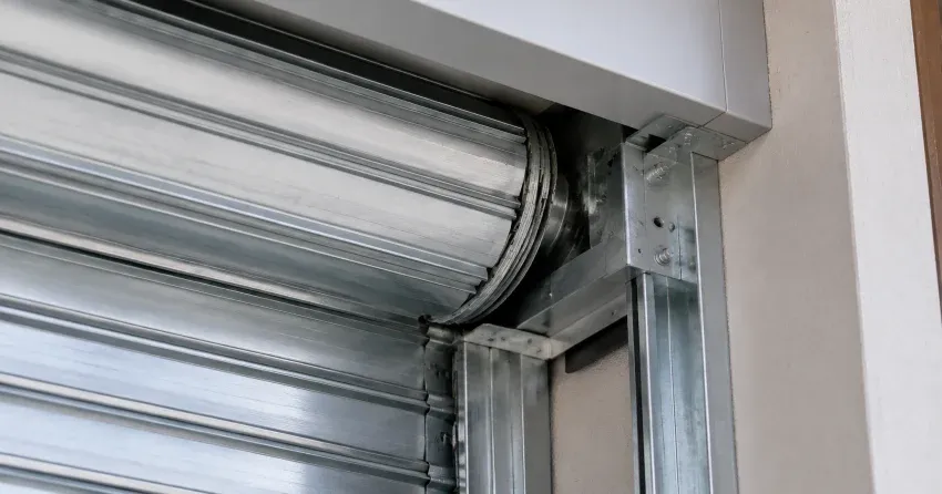 automatic storefront door technician servicing motor and sensor in Brampton