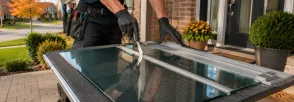 Custom Cut Glass Goreway Drive Corridor, Brampton